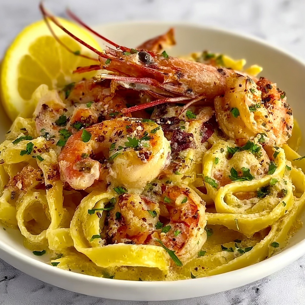 Lemon Pepper Lobster Shrimp Pasta Recipe - Recipe Image