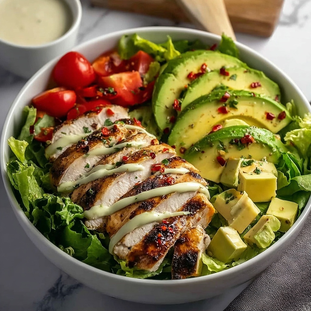 Grilled Chicken & Avocado Salad Bowl Recipe - Recipe Image