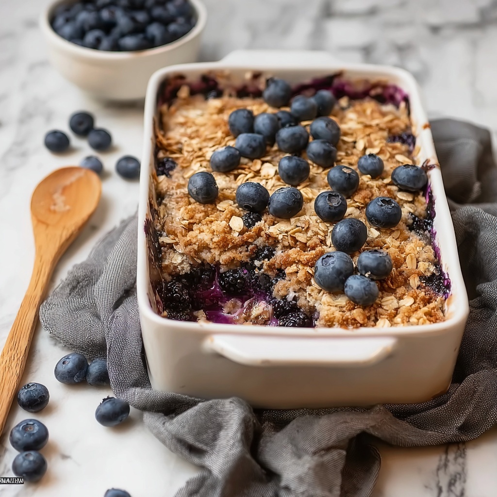 Blueberry Baked Oatmeal Recipe - Recipe Image
