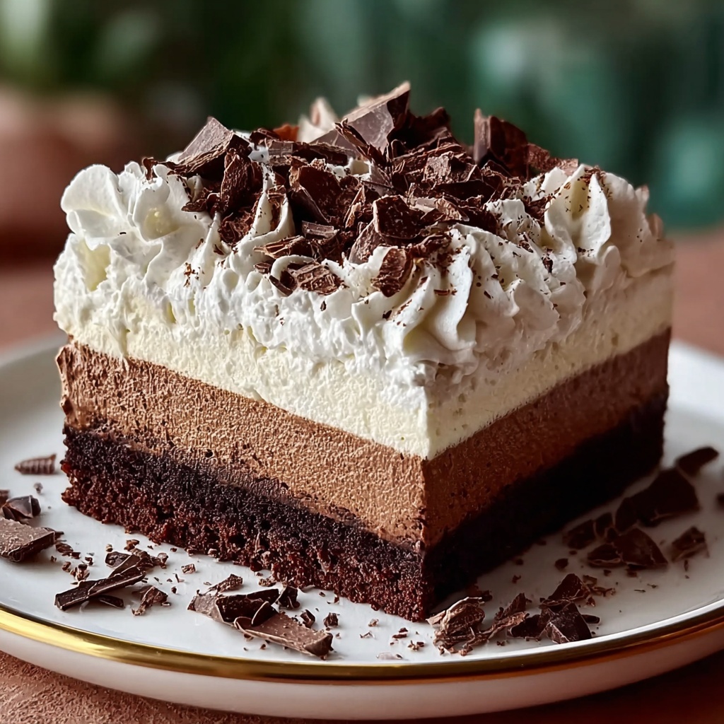 Triple Chocolate Mousse Cake Recipe - Recipe Image