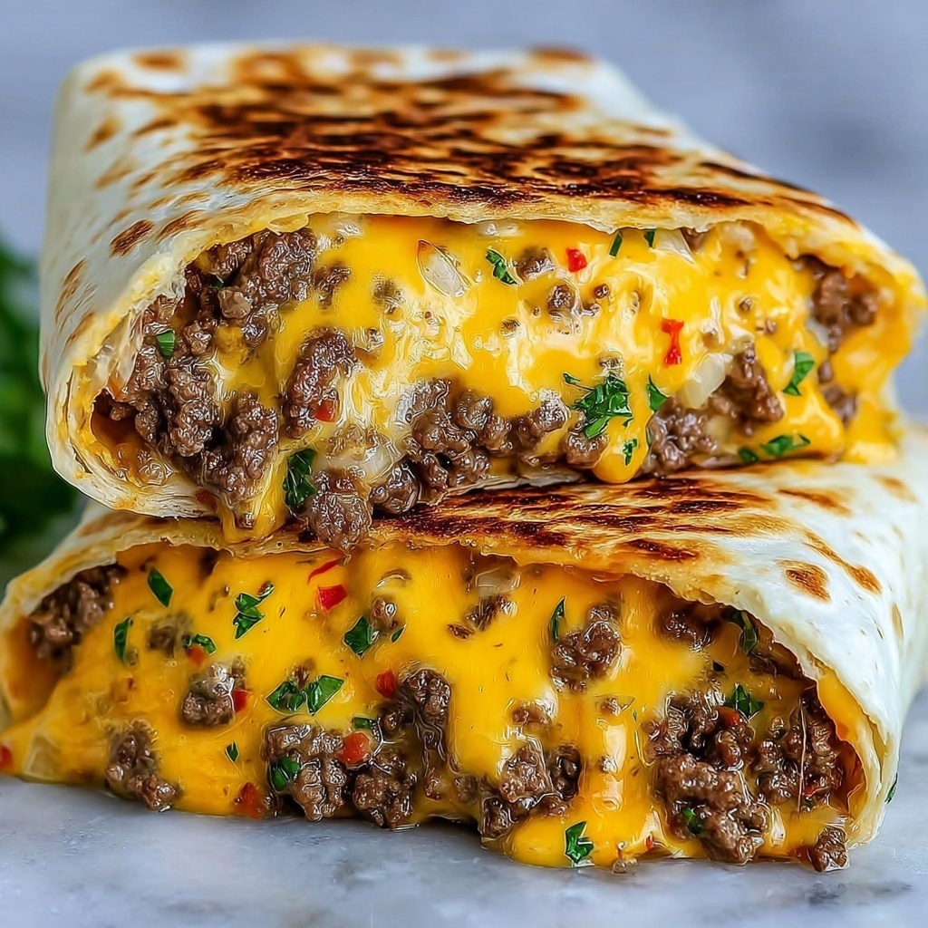 Crunchy Cheeseburger Wrap Recipe - Recipe Image