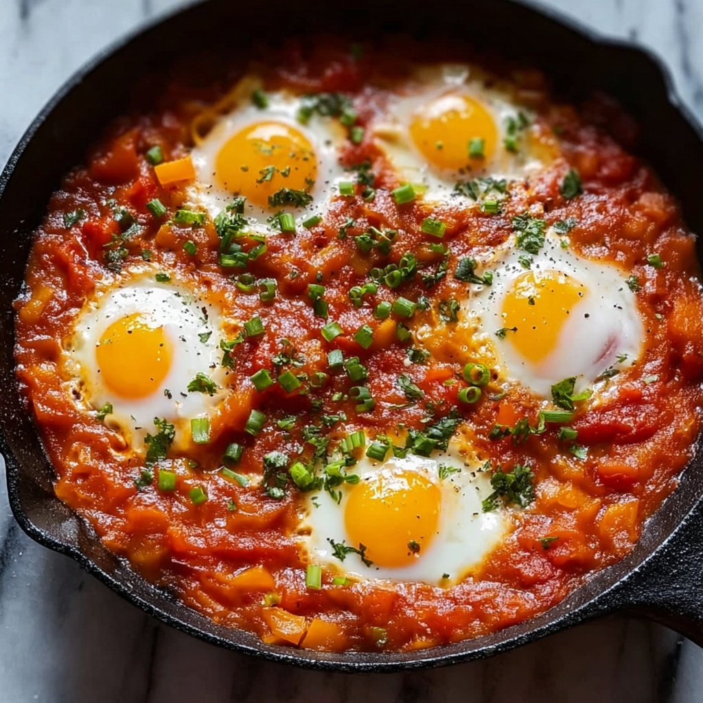 Easy ShakshukaRecipe with Spicy Tomato and Eggs Recipe - Recipe Image