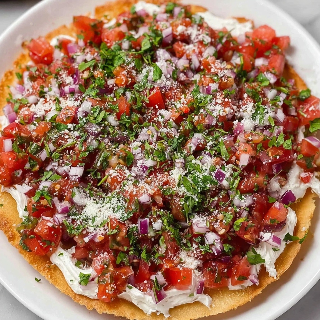 Bruschetta Dip with Feta, Cream Cheese, and Fresh Basil Recipe - Recipe Image