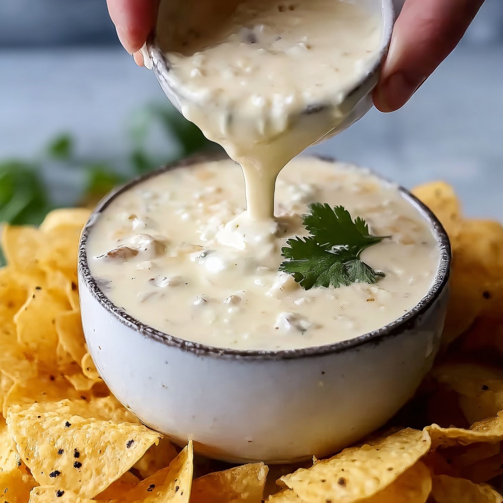 Mexican Restaurant Style White Cheese (Queso) Dip Recipe - Recipe Image