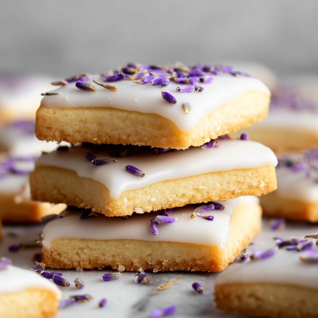 Iced Lemon Lavender Shortbread Cookies Recipe - Recipe Image