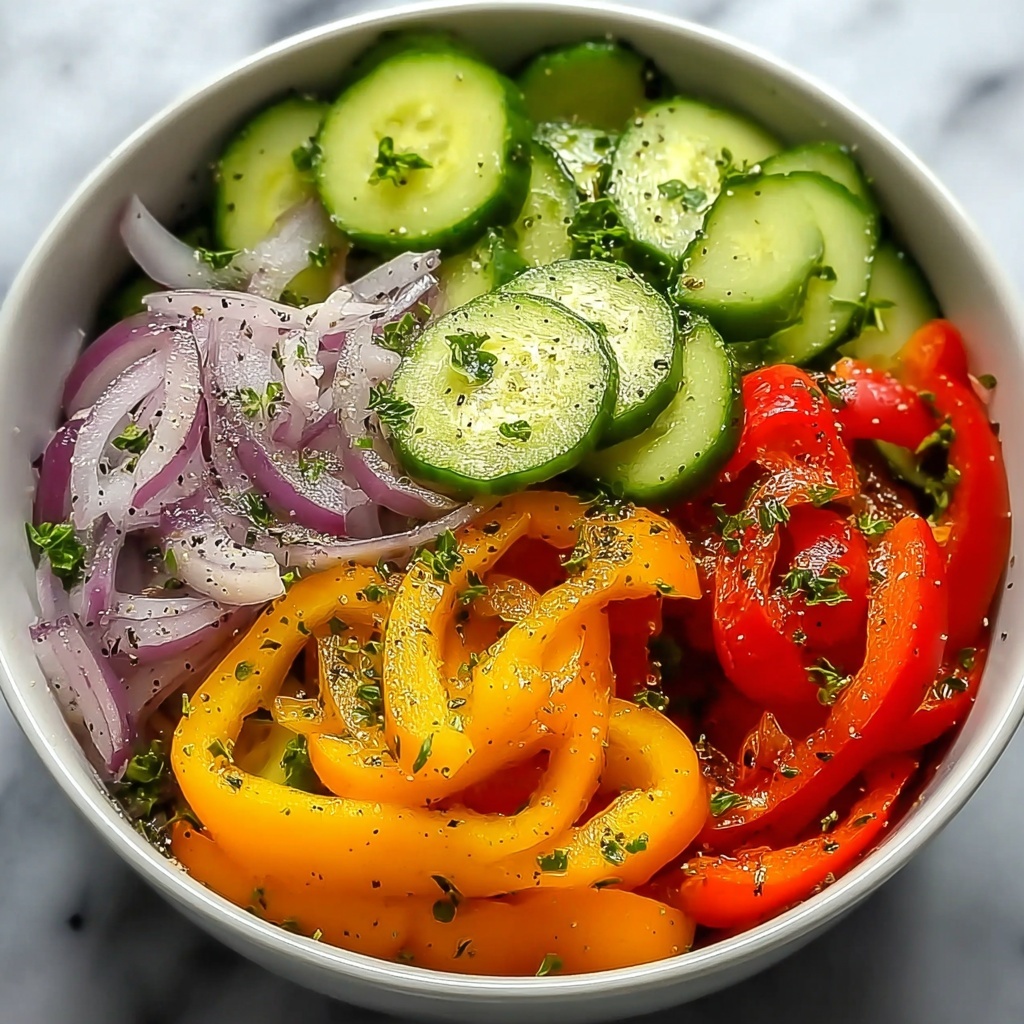 Cucumber Sweet Pepper Salad Recipe - Recipe Image