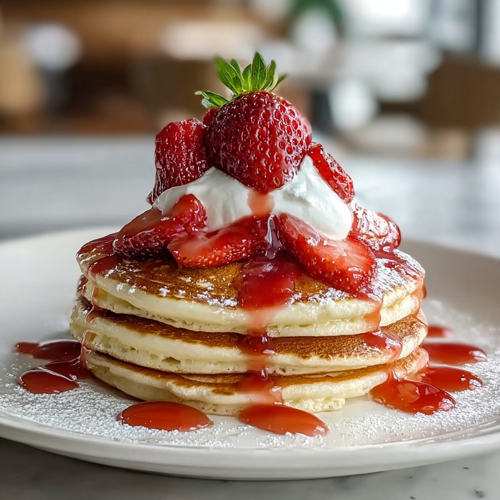 Delicious Strawberry Shortcake Pancakes Recipe - Recipe Image