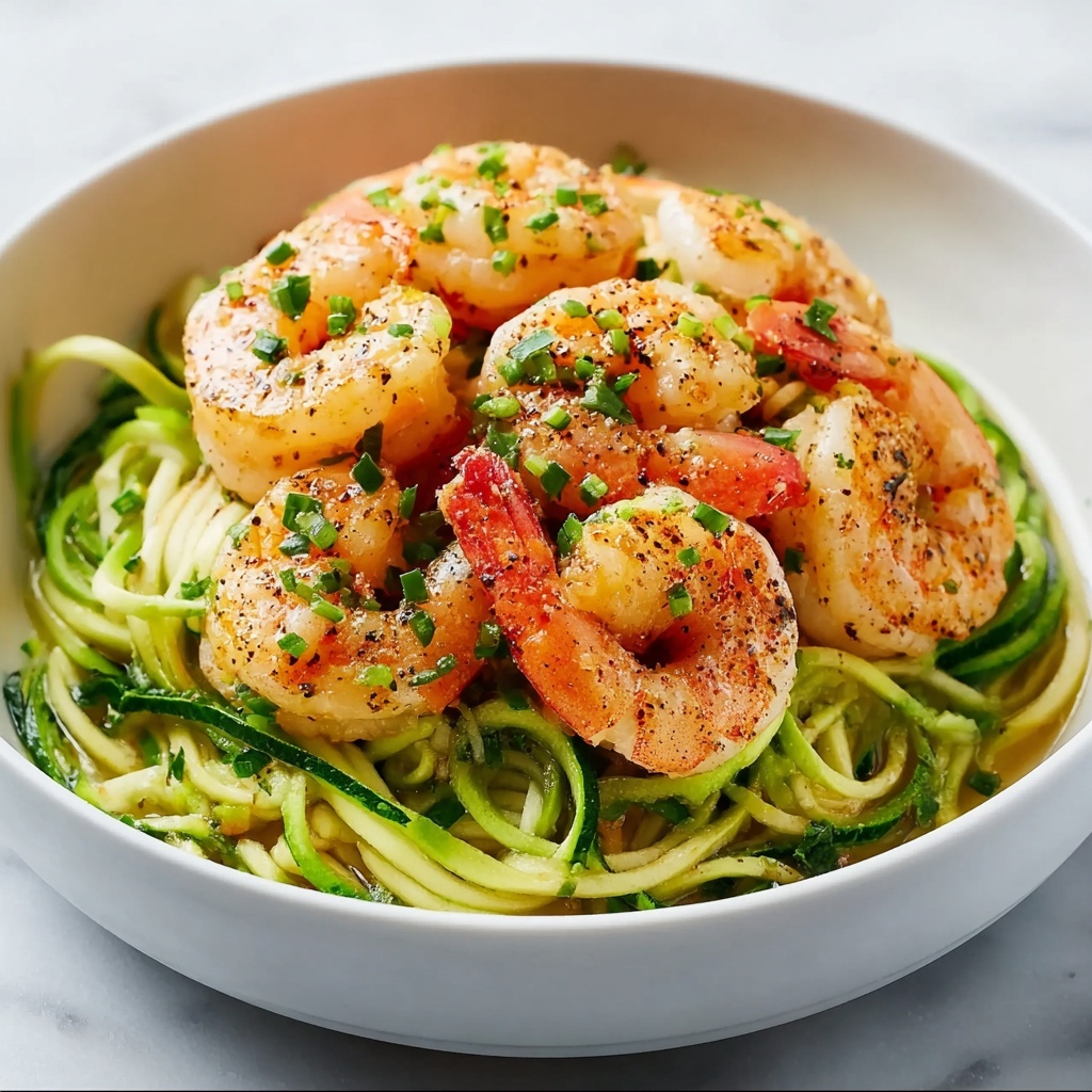 Garlic Butter Shrimp with Zucchini Noodles Recipe - Recipe Image