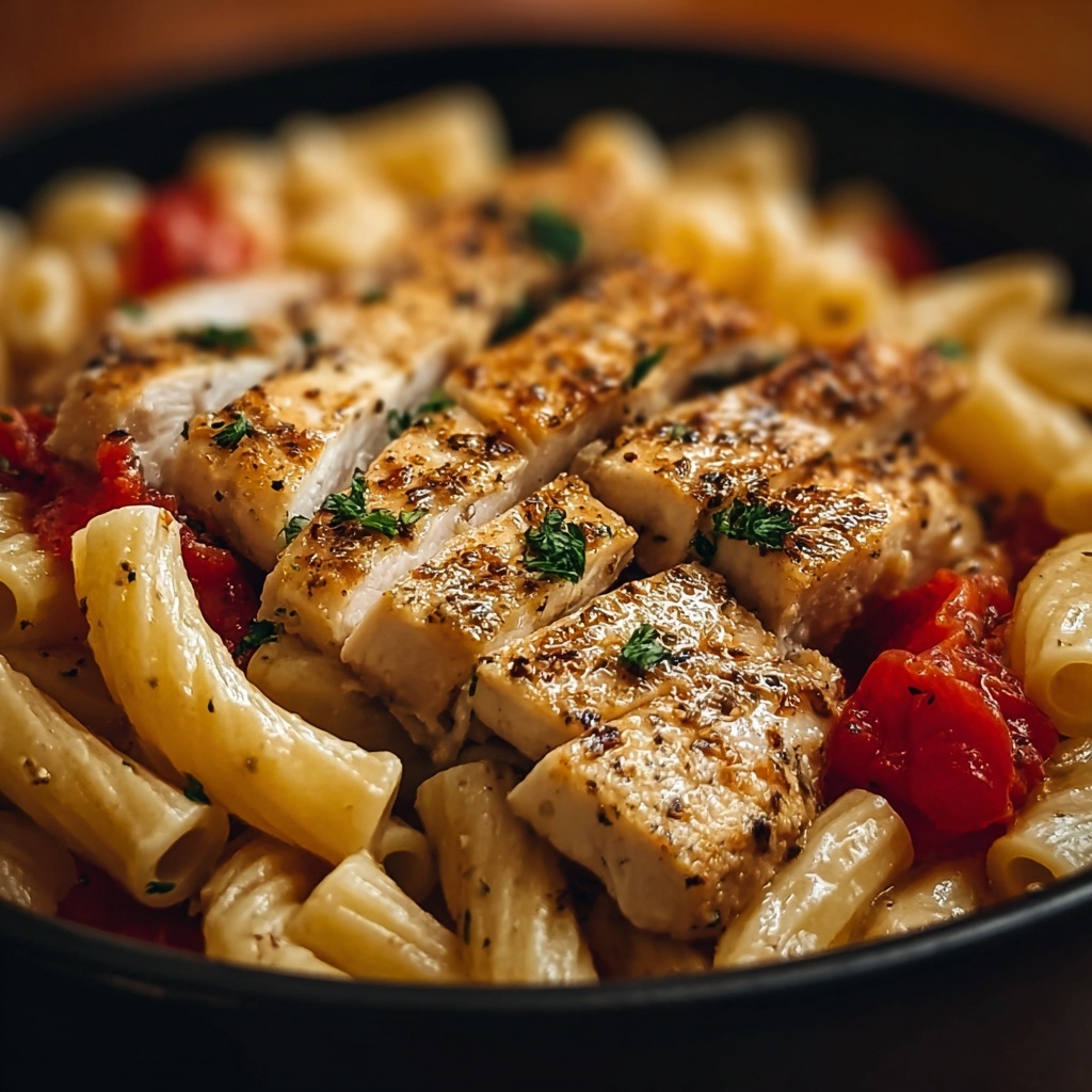 Honey Pepper Chicken Panini Pasta Recipe - Recipe Image