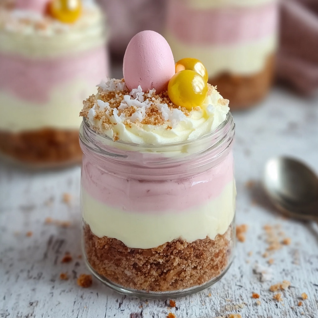 Easter Egg Cheesecake Jars Recipe - Recipe Image
