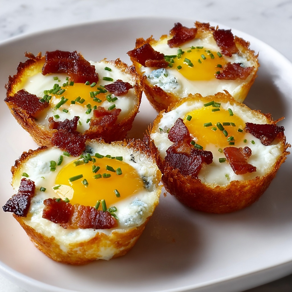 Cloud Eggs with Blue Cheese, Bacon, and Chives Recipe - Recipe Image