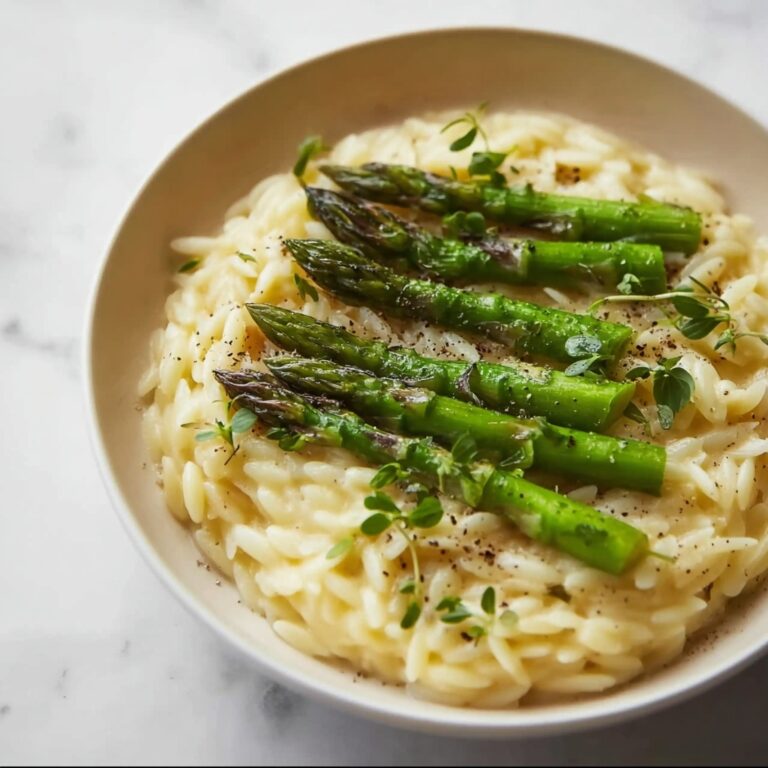 Garlic Butter Asparagus Orzo Recipe