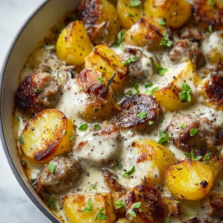One-Pan Creamy Meat & Potato Skillet Recipe