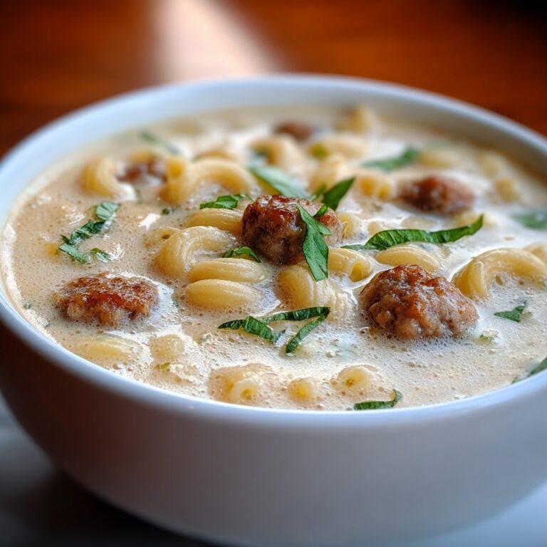 Cozy Creamy Parmesan Sausage Ditalini Soup Recipe