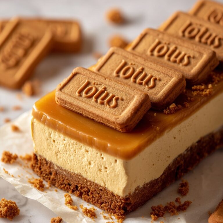 Biscoff Pumpkin Cheesecake Bars Recipe
