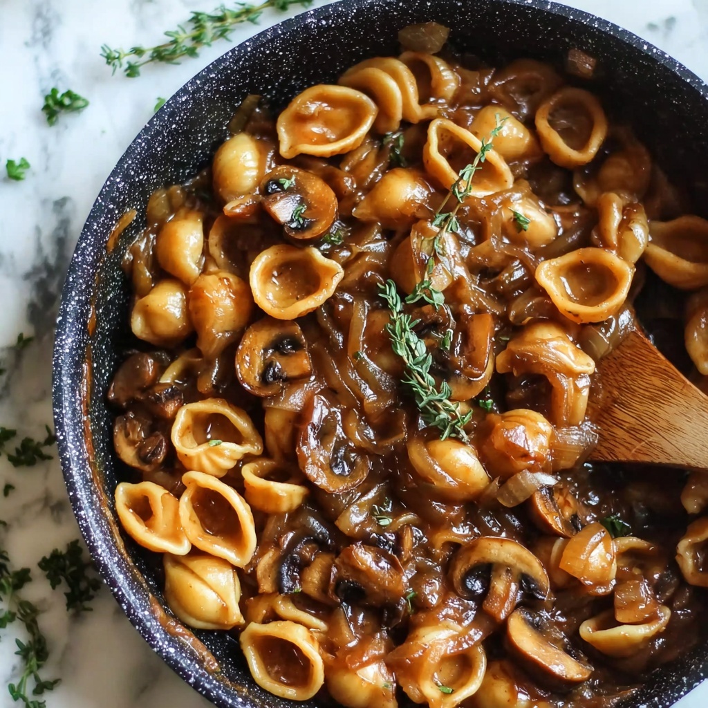 One Pot French Onion Pasta Recipe - Recipe Image