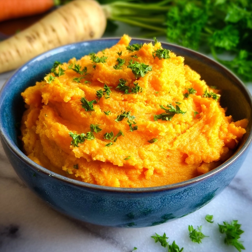 Creamy Mashed Carrots and Parsnips with Nutmeg Recipe - Recipe Image