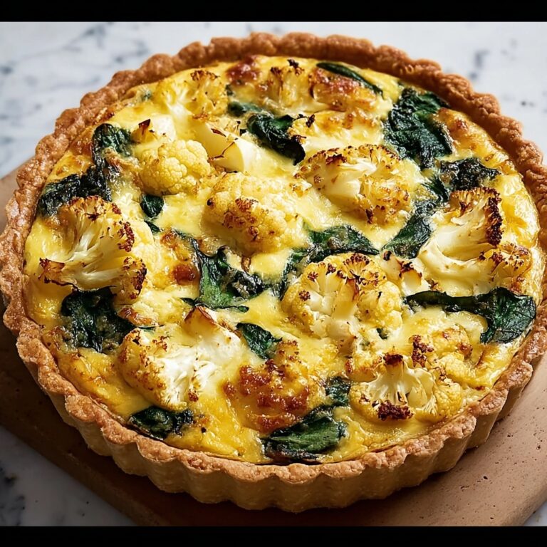 Perfect Cauliflower & Spinach Quiche Recipe