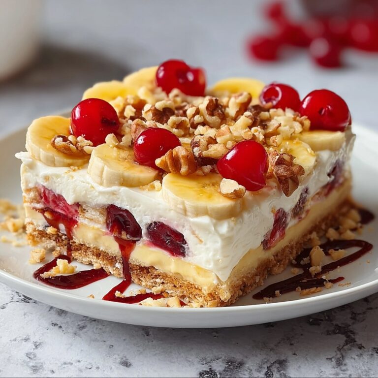 No-Bake Banana Split Cake Recipe