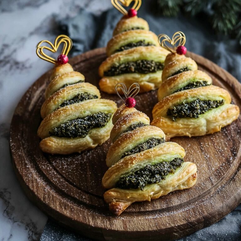 Pesto Puff Pastry Christmas Trees Recipe