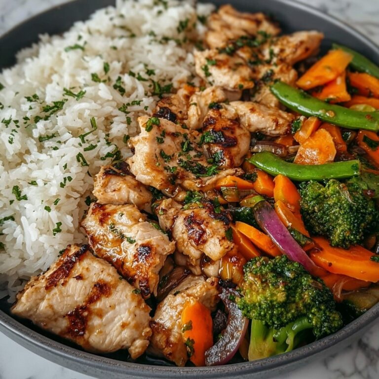 Healthy Chicken & Veggie Stir-Fry with Rice Recipe