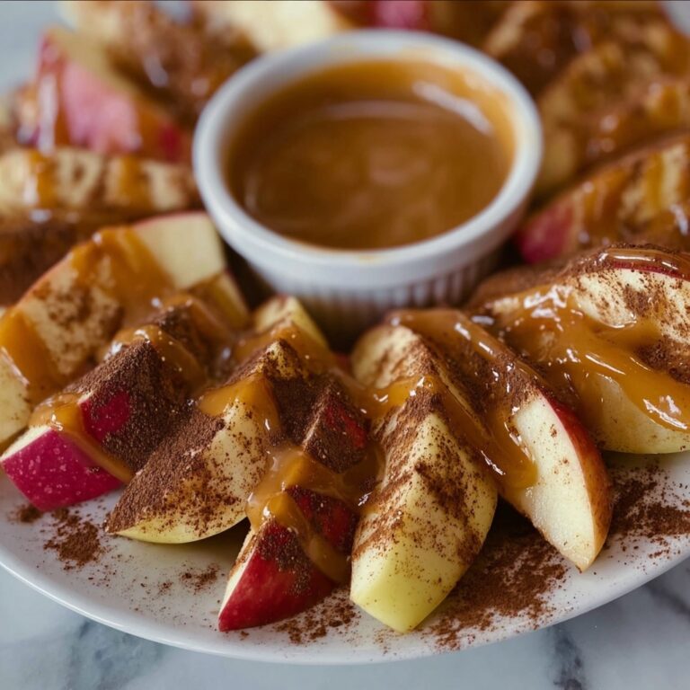 Cinnamon Sugar Apple Fries with Cream Cheese Caramel Dip Recipe