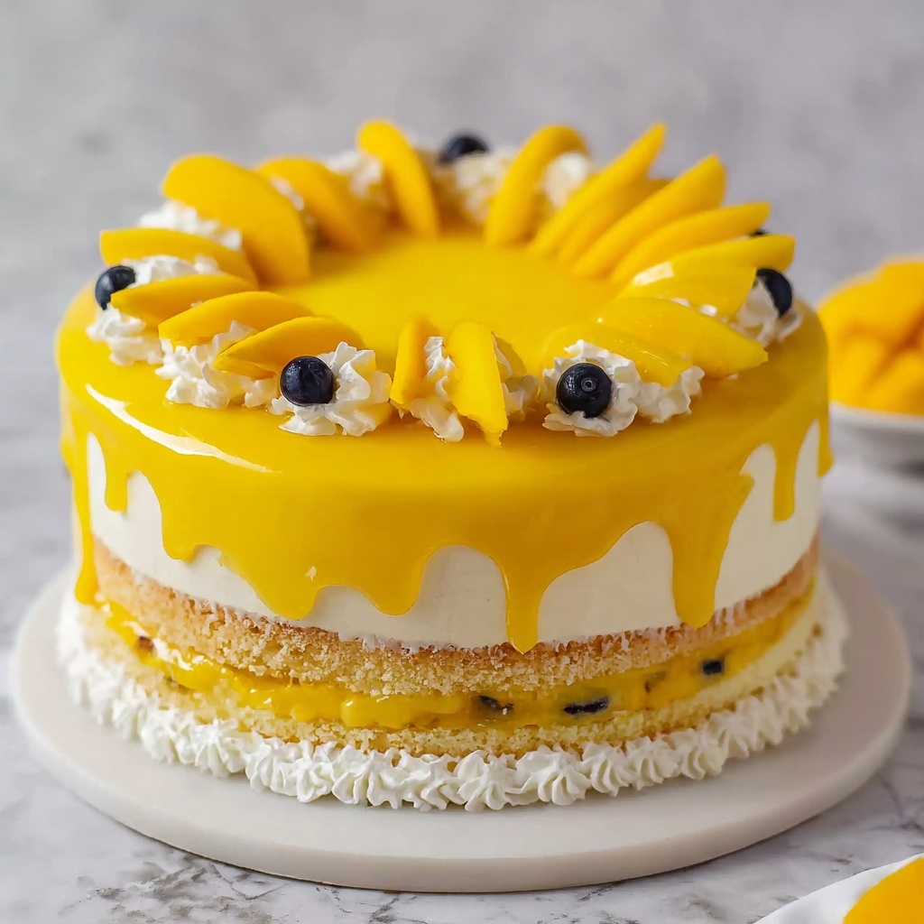 Mango Mousse Cake Recipe - Recipe Image