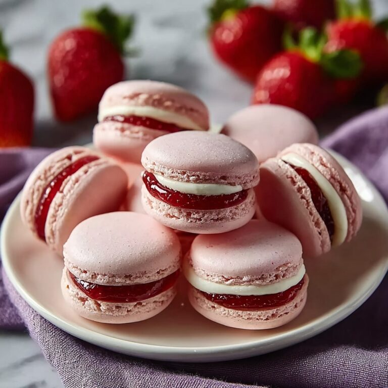 French Strawberry Macarons Recipe
