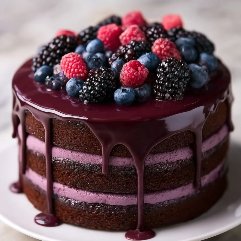 Dark Romance Chocolate Blackberry Cake Recipe