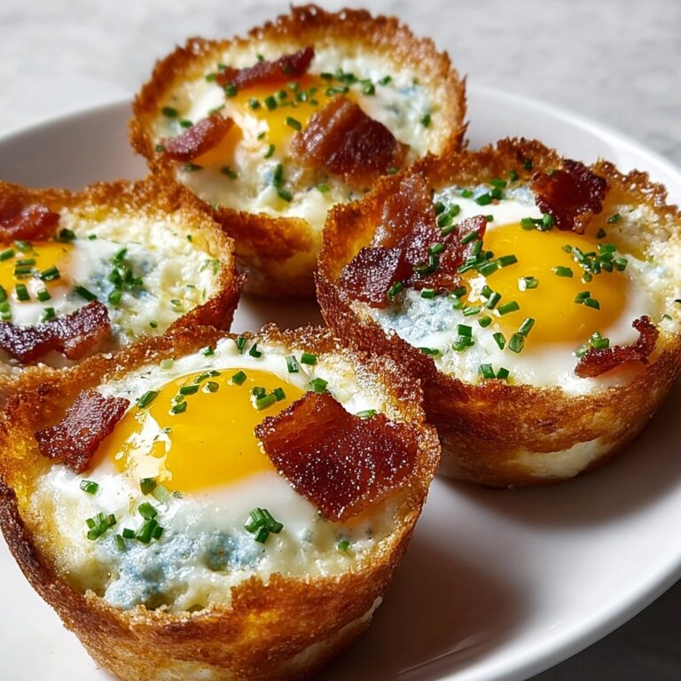 Cloud Eggs with Blue Cheese, Bacon, and Chives Recipe