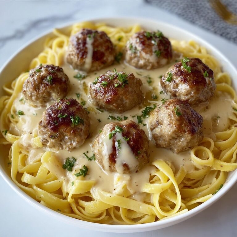 Garlic Butter Meatballs with Parmesan Linguine Recipe