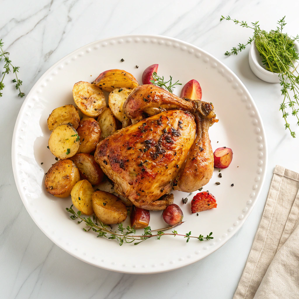 Lemon Greek Chicken and Potatoes Recipe - Recipe Image