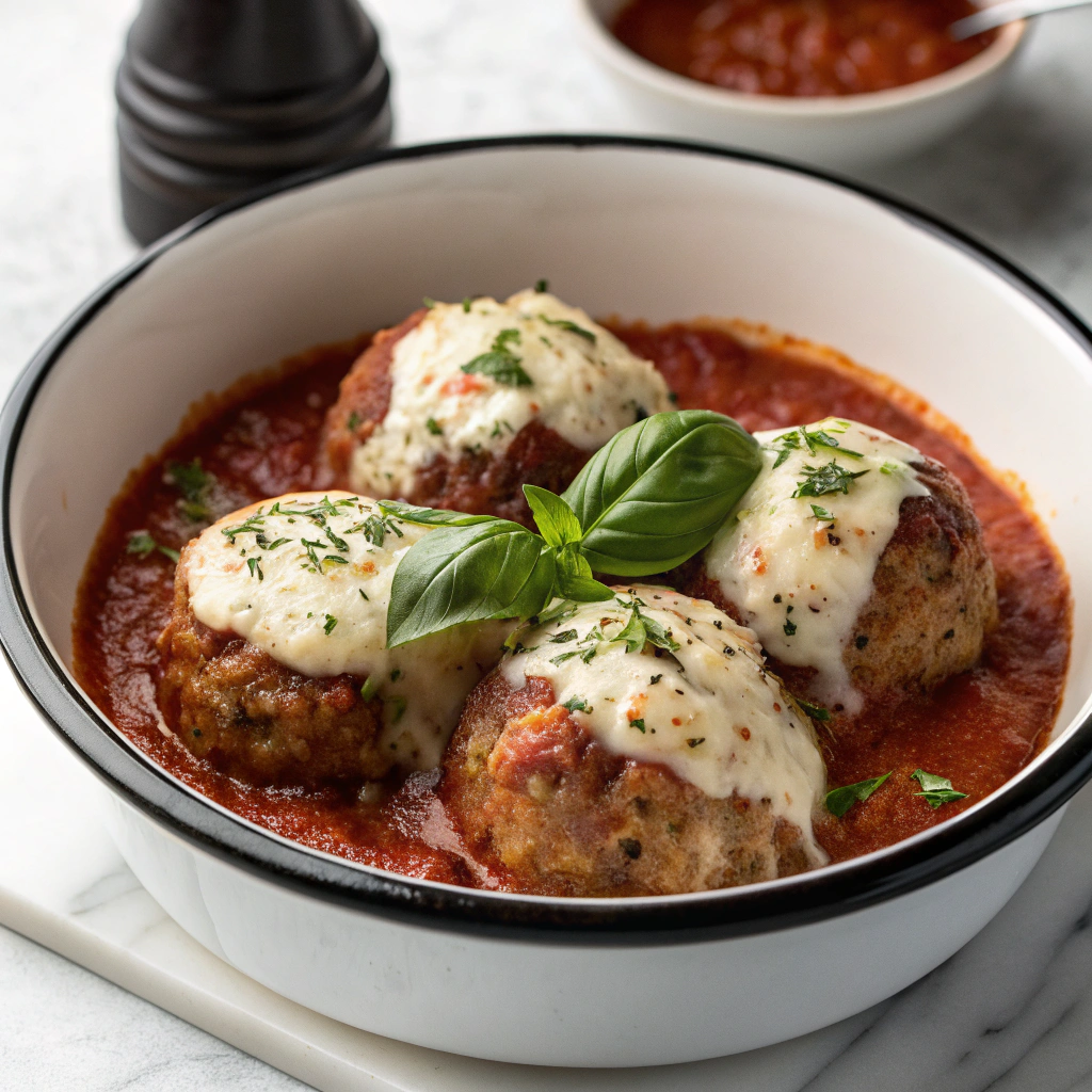 Chicken Parm Meatballs Recipe - Recipe Image