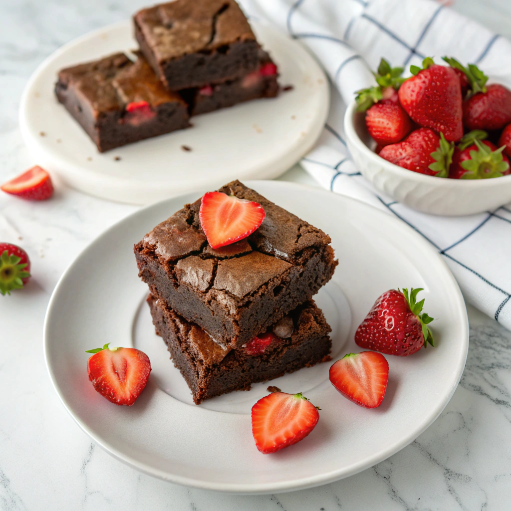 Strawberry Brownies Recipe - Recipe Image