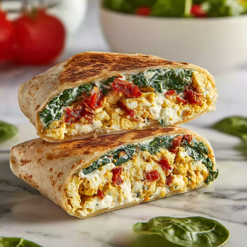 Meal Prep Breakfast Spinach Feta Wraps (Starbucks Copycat) Recipe - Recipe Image