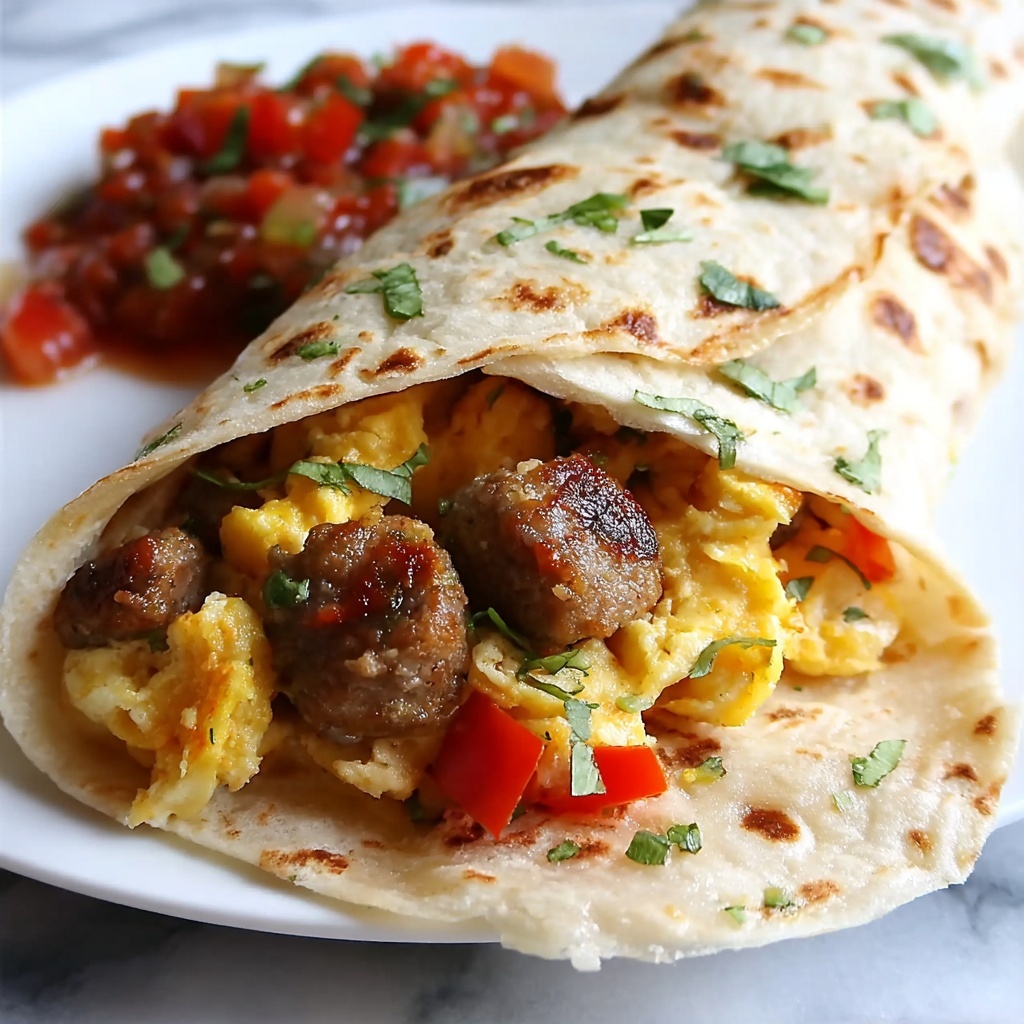 Turkey Sausage Breakfast Burrito Recipe - Recipe Image