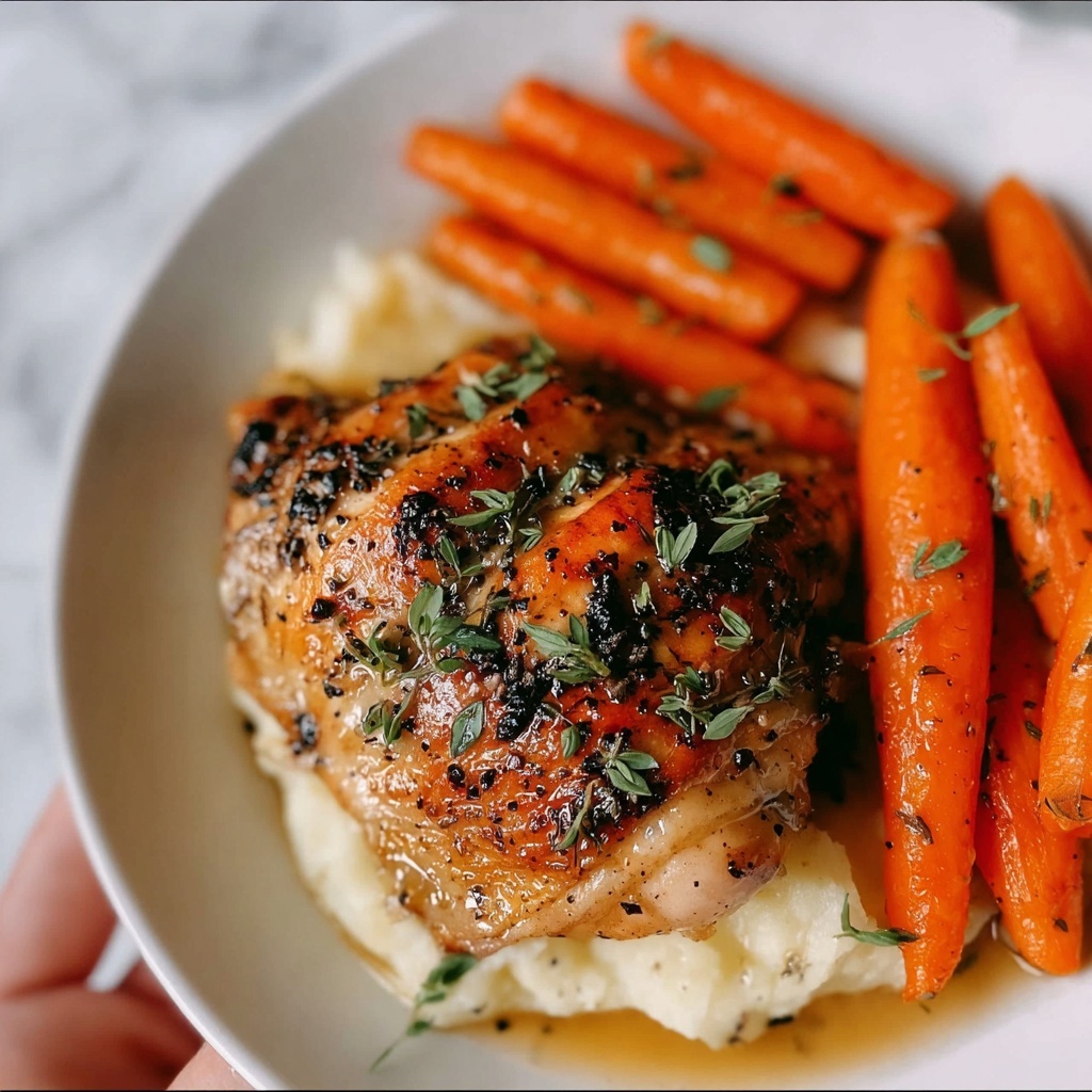 Garlic Herb Chicken & Carrot Plate Recipe - Recipe Image