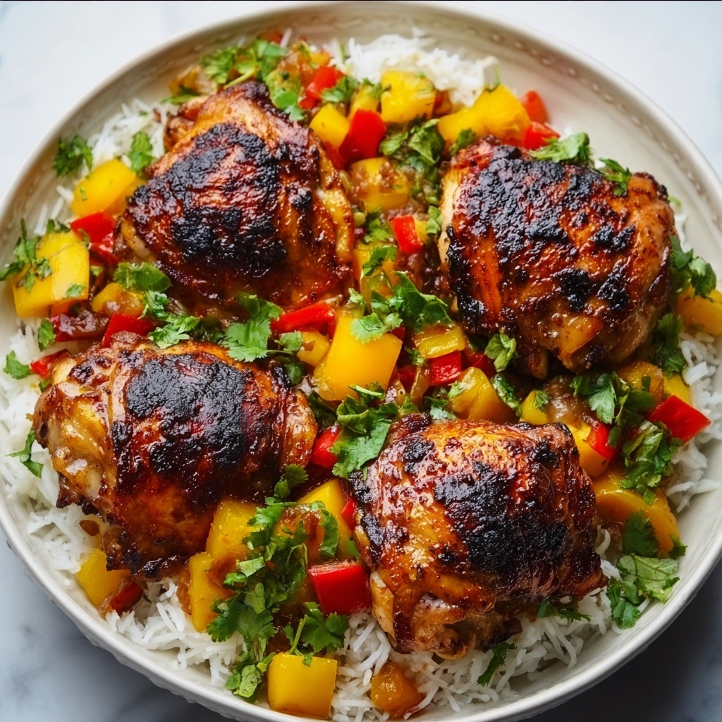 Spiced Chicken with Fragrant Rice and Colorful Vegetables Recipe - Recipe Image