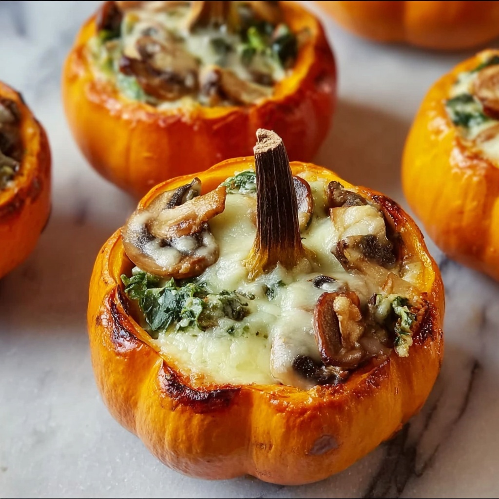 Sausage, Rice, and Cranberry Stuffed Mini Pumpkins Recipe - Recipe Image