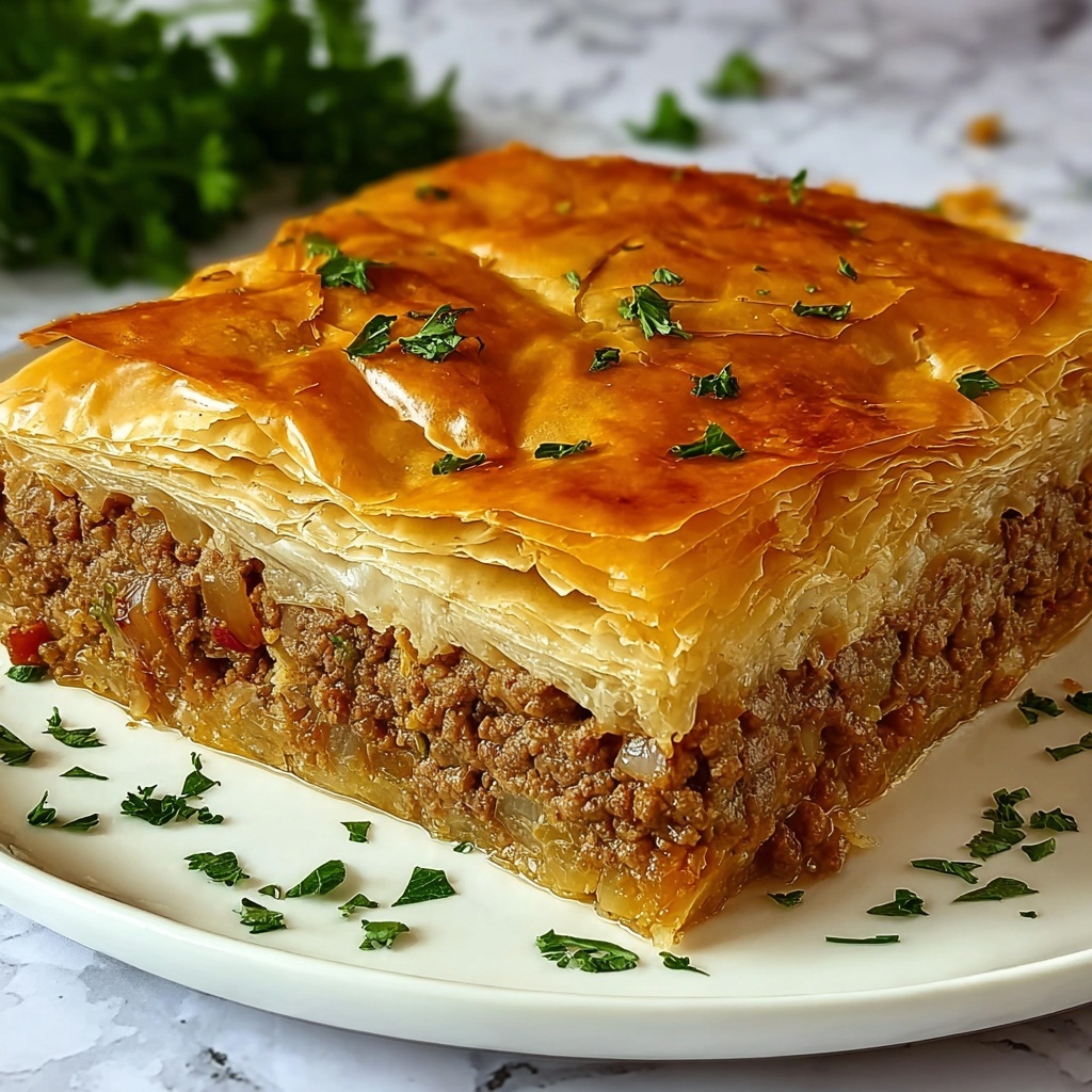 Greek Phyllo Meat Pie Recipe - Recipe Image