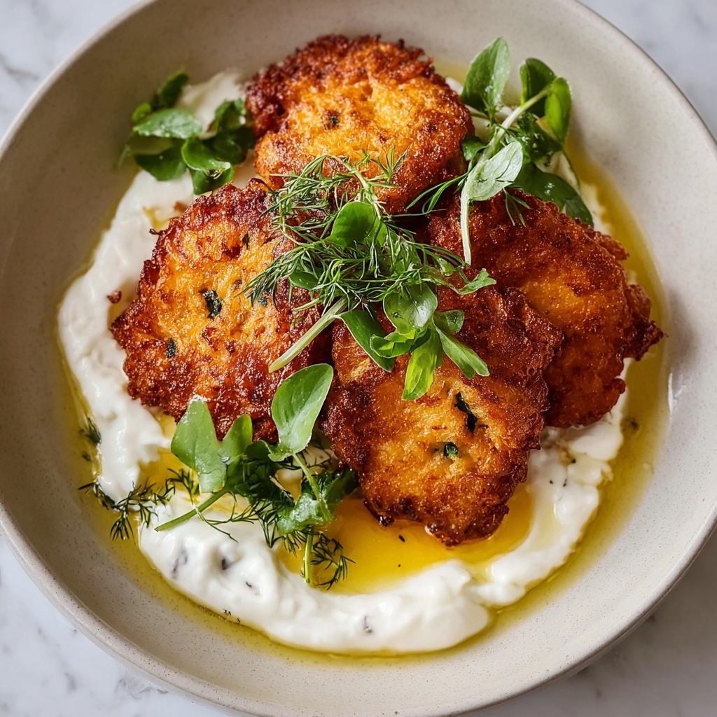 Artichoke Fritters with Whipped Goat Cheese Recipe - Recipe Image