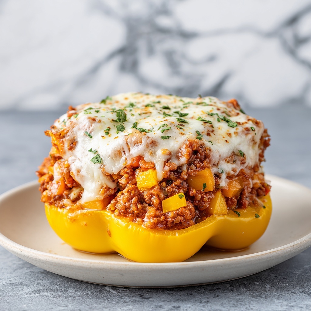 Philly Cheesesteak Loaded Stuffed Peppers Recipe - Recipe Image