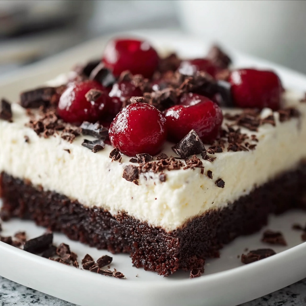 No-Bake Black Forest Slice Recipe - Recipe Image