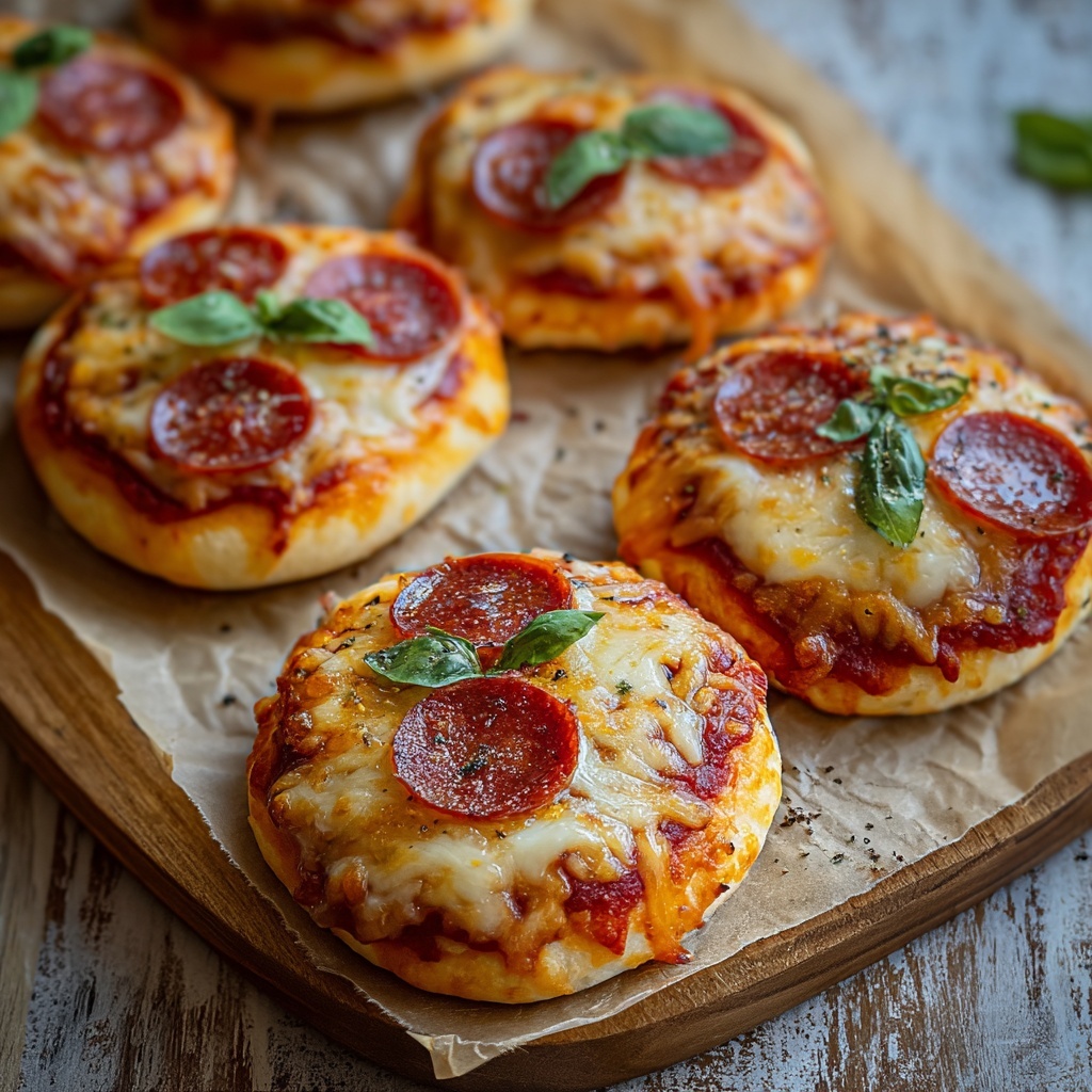 Delicious Pepperoni Mini Pizzas Recipe - Recipe Image