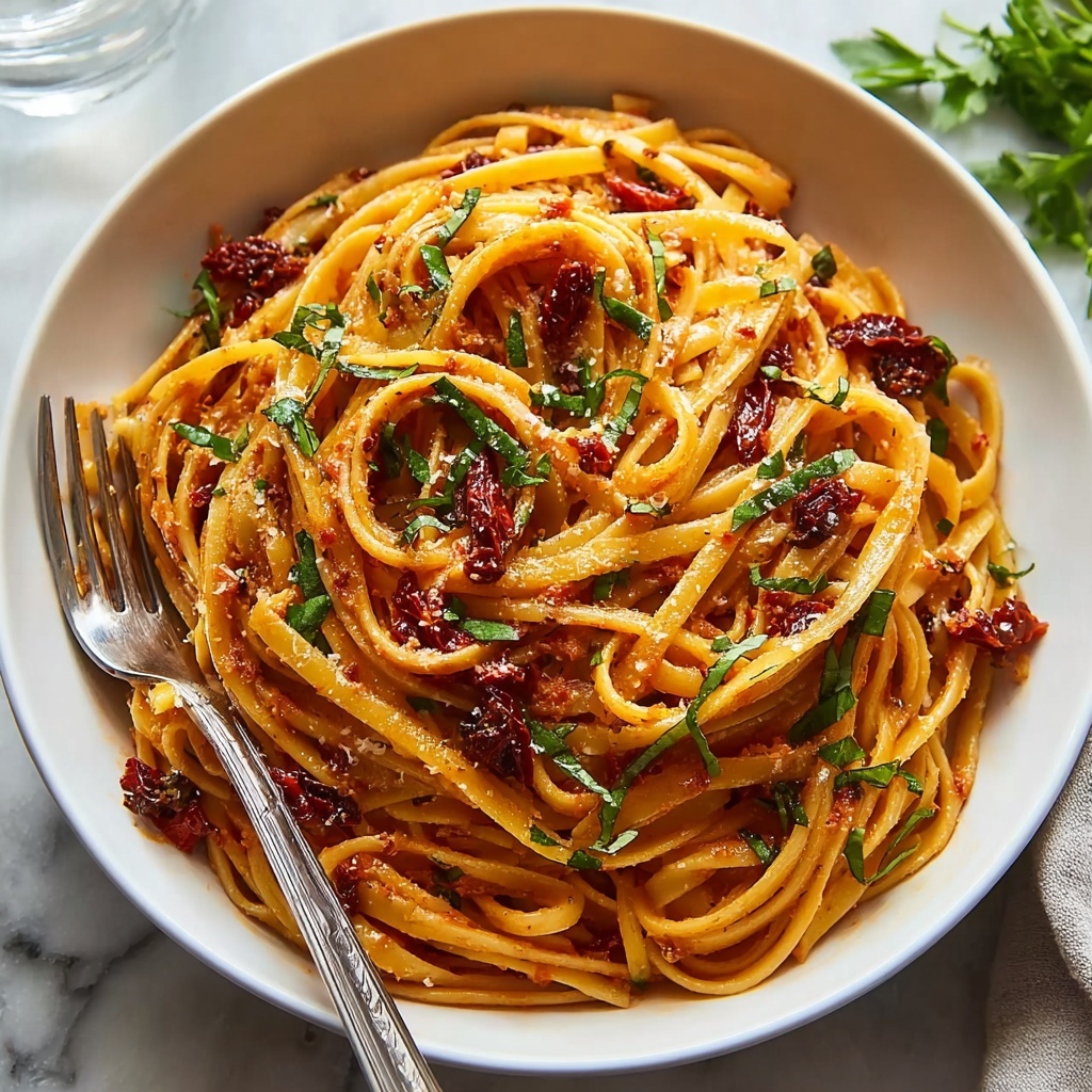 Vegan Creamy Sun-Dried Tomato Pasta Recipe - Recipe Image