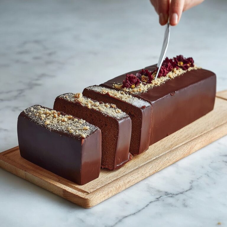 Chocolate Terrine Cake with Rich Chocolate Ganache and Raspberries Recipe