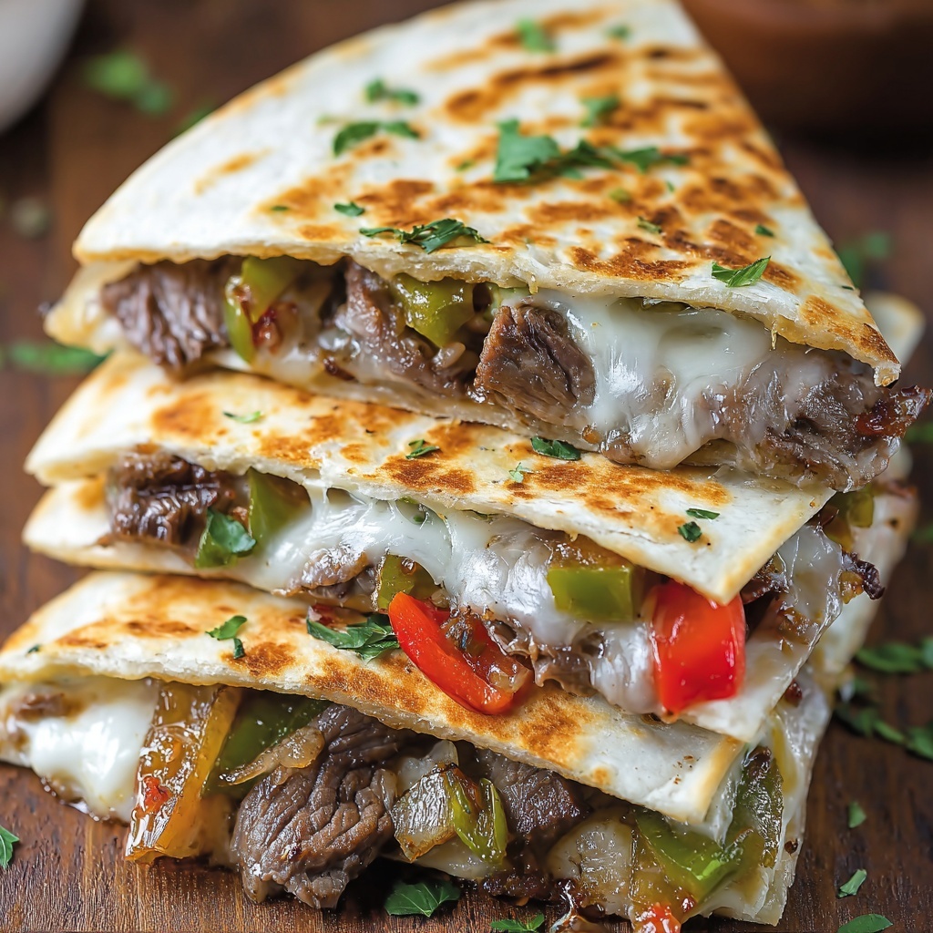 Philly Cheesesteak Quesadilla Recipe - Recipe Image