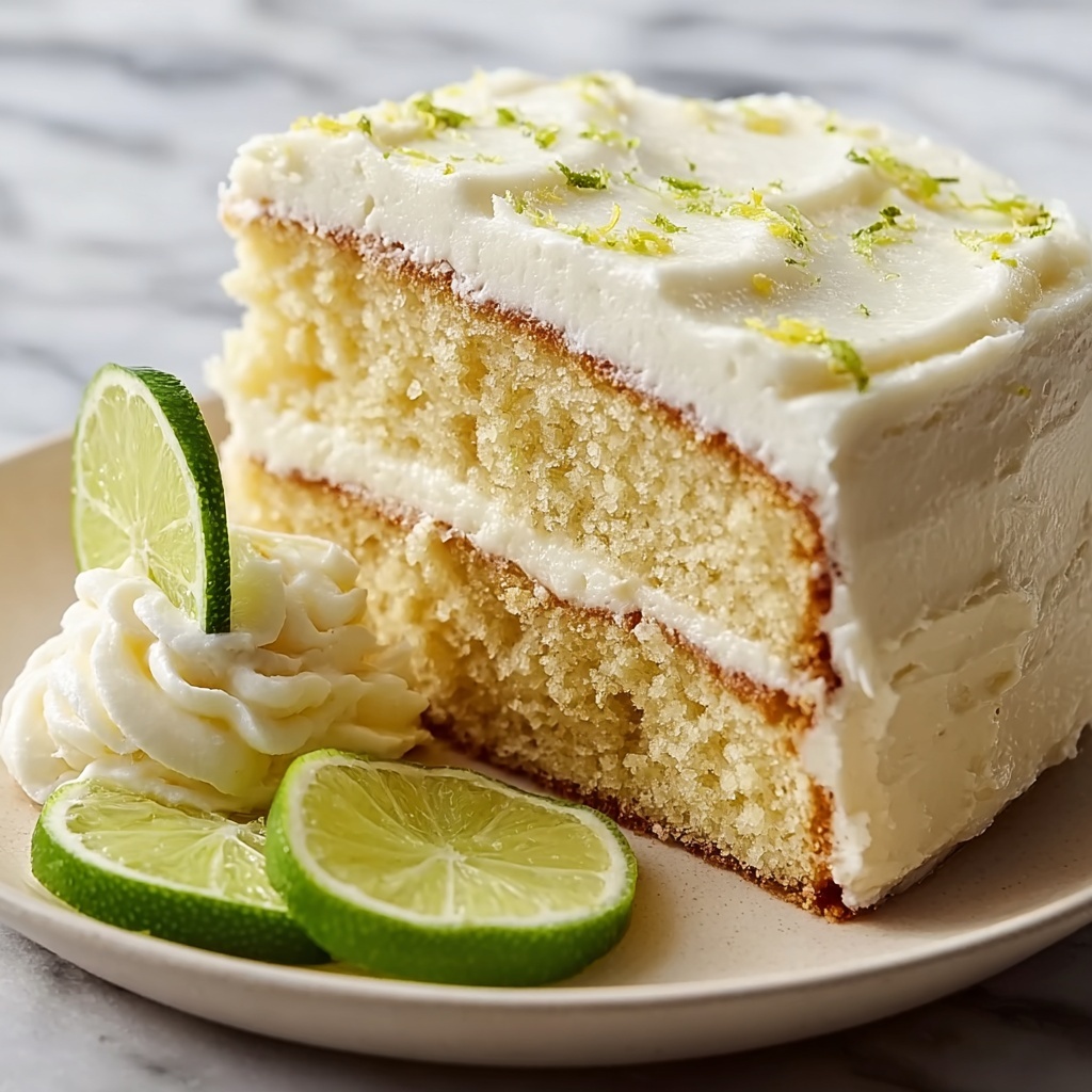 Key Lime Cake with Key Lime Cream Cheese Frosting Recipe - Recipe Image