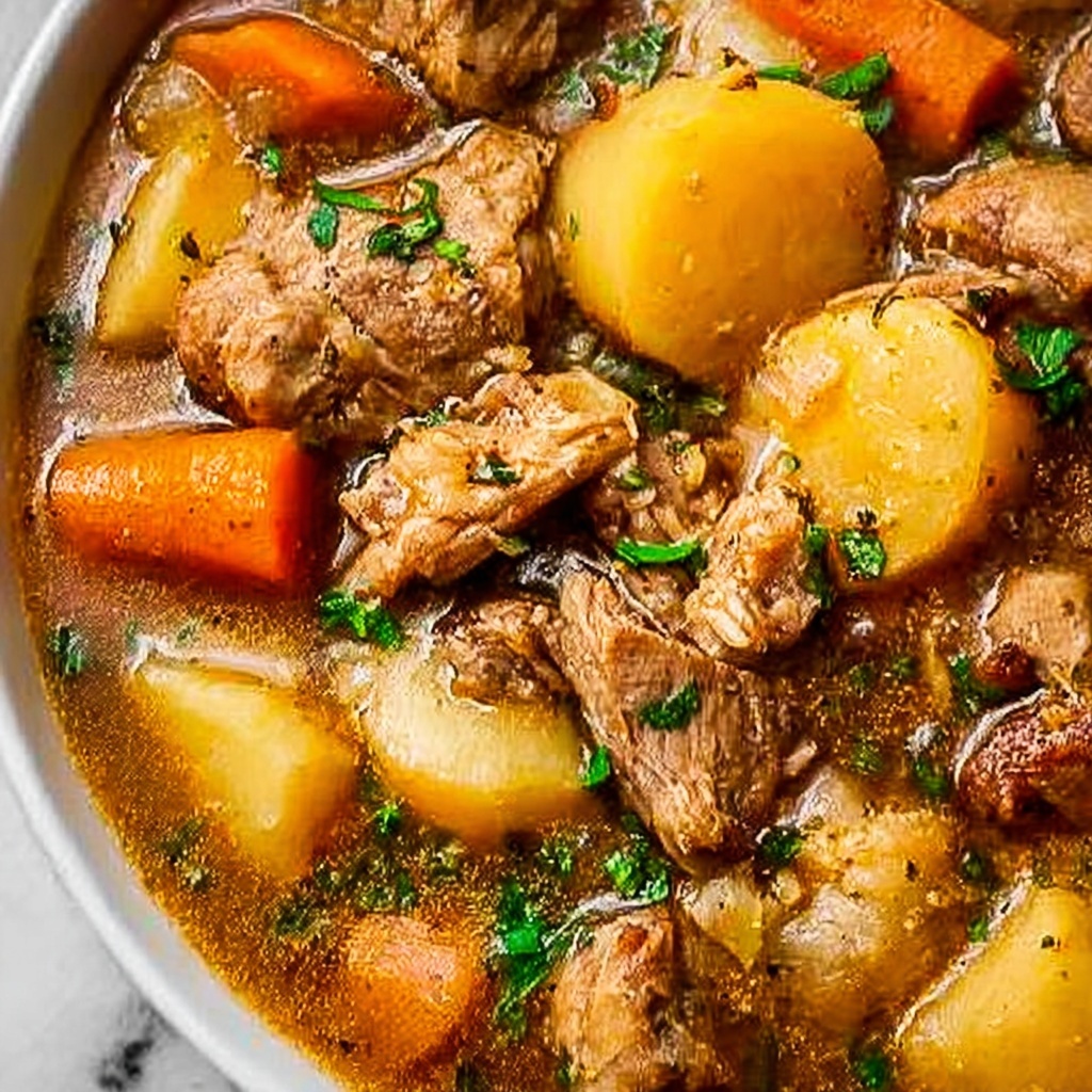 Hearty Kentucky Burgoo Stew with Beef, Chicken, and Smoked Sausage Recipe - Recipe Image