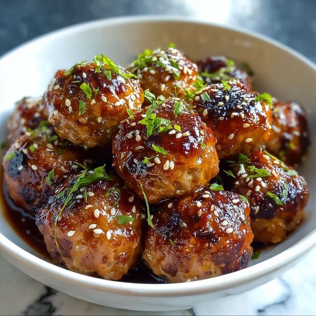 Honey Garlic Turkey Meatballs Recipe - Recipe Image